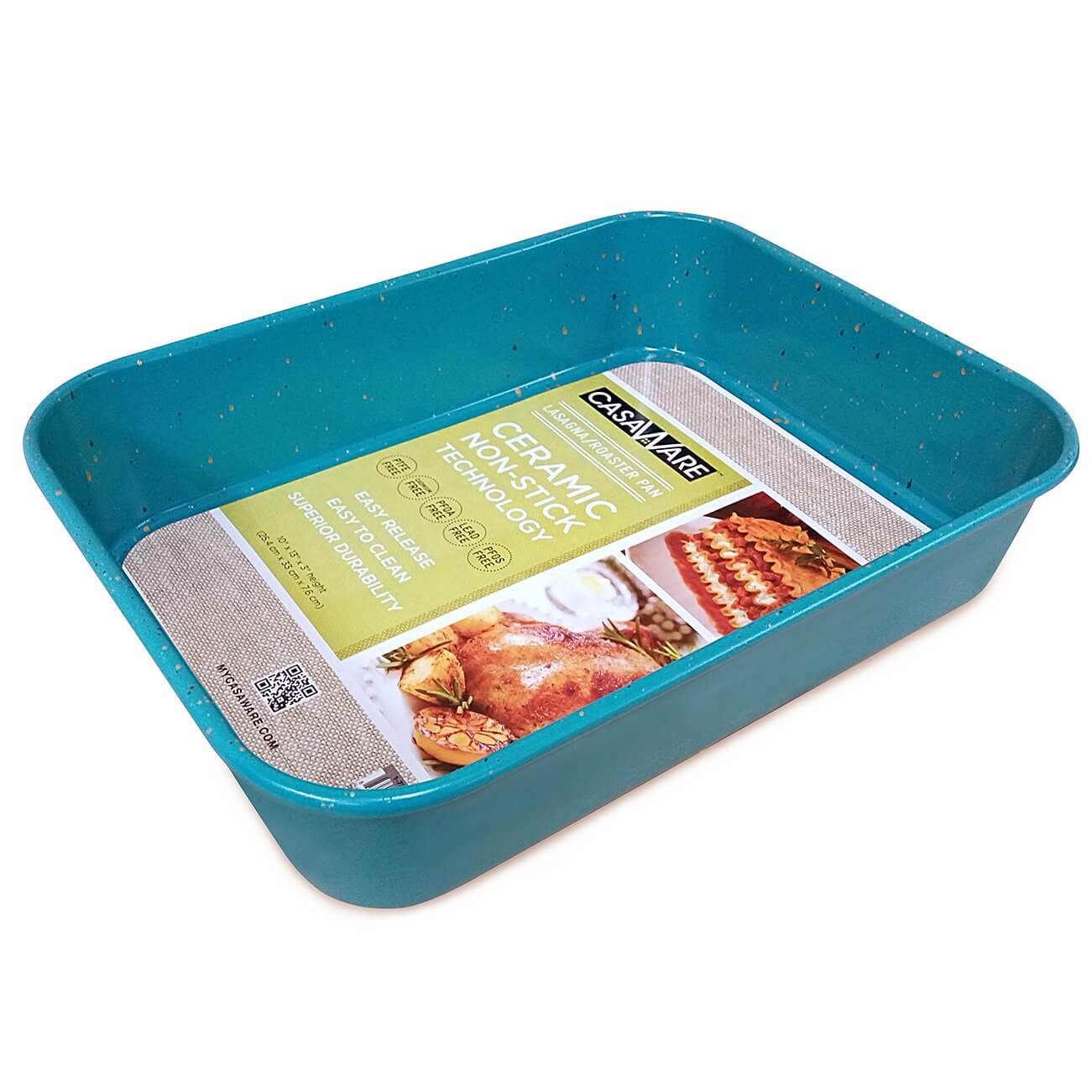 casaWare Ceramic Coated NonStick Lasagna/Roaster Pan