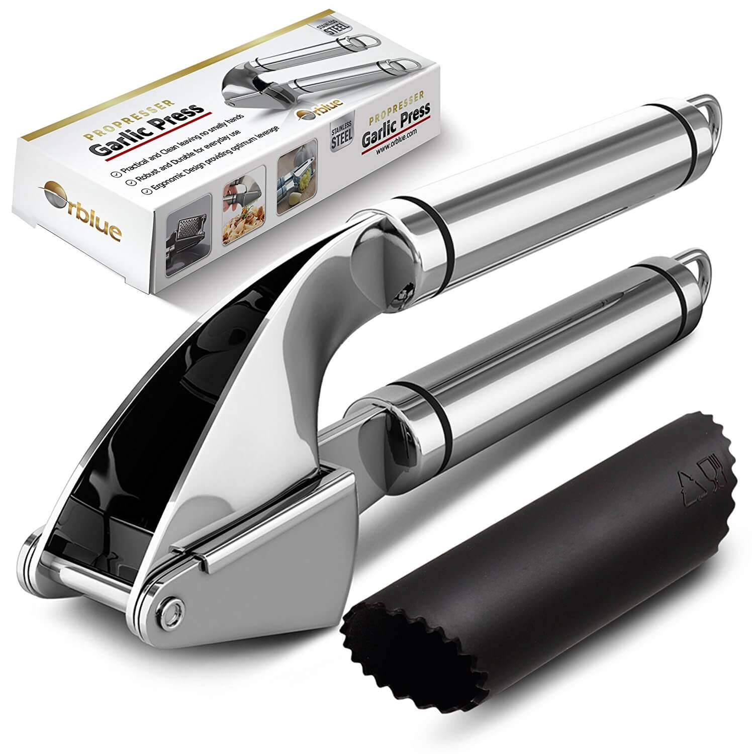 Orblue stainless steel garlic press