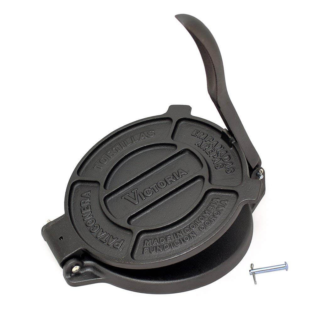 Victoria 8 inch Cast Iron Tortilla Press & Pataconera