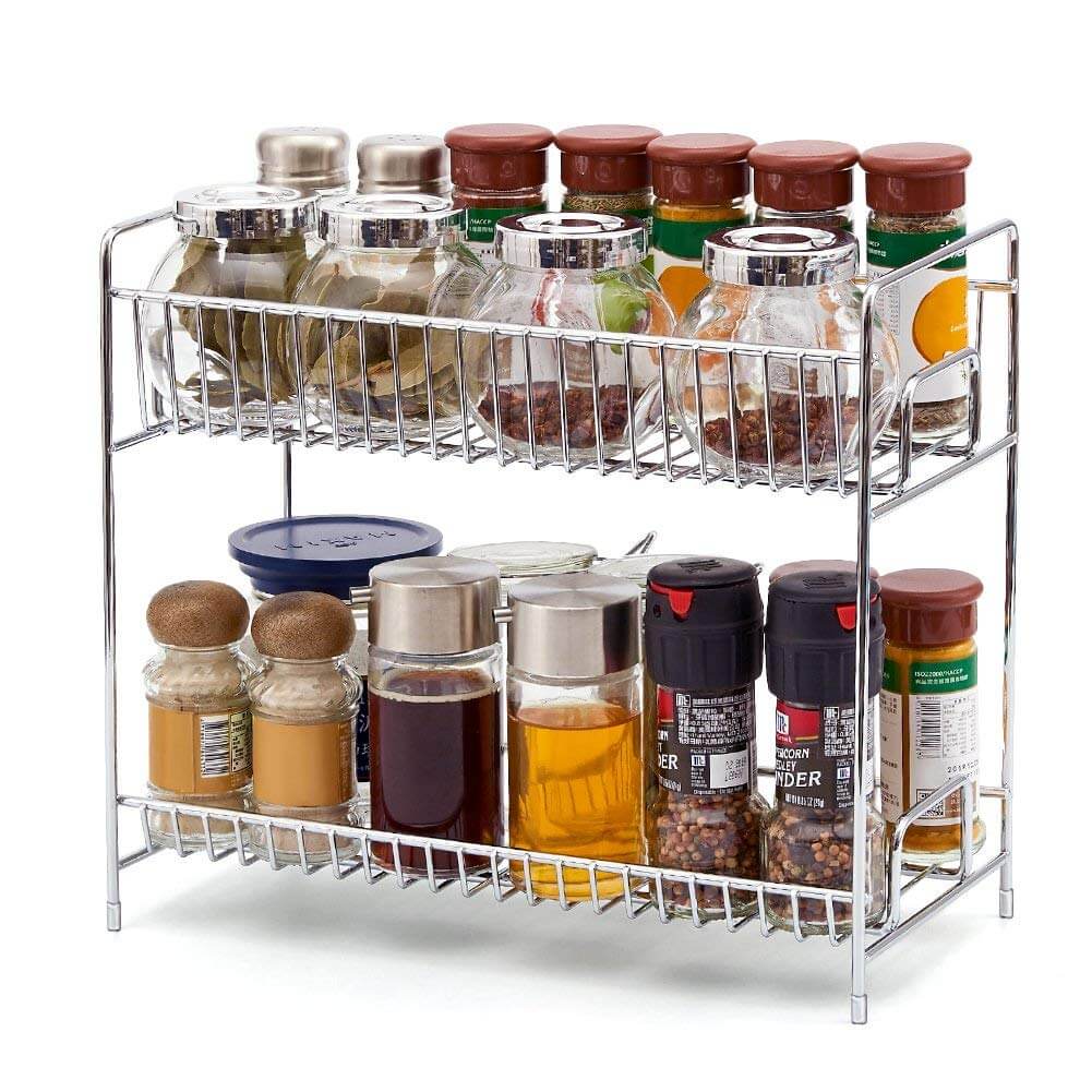 EZOWare 2 Tier Free Standing Countertop Multi-purpose Rack