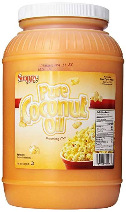 Snappy Popcorn colored coconut oil
