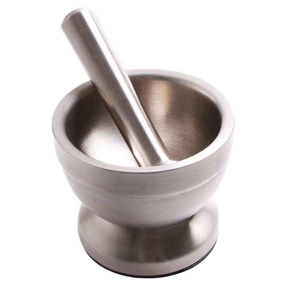 Bekith Brushed Stainless Steel Mortar and Pestle