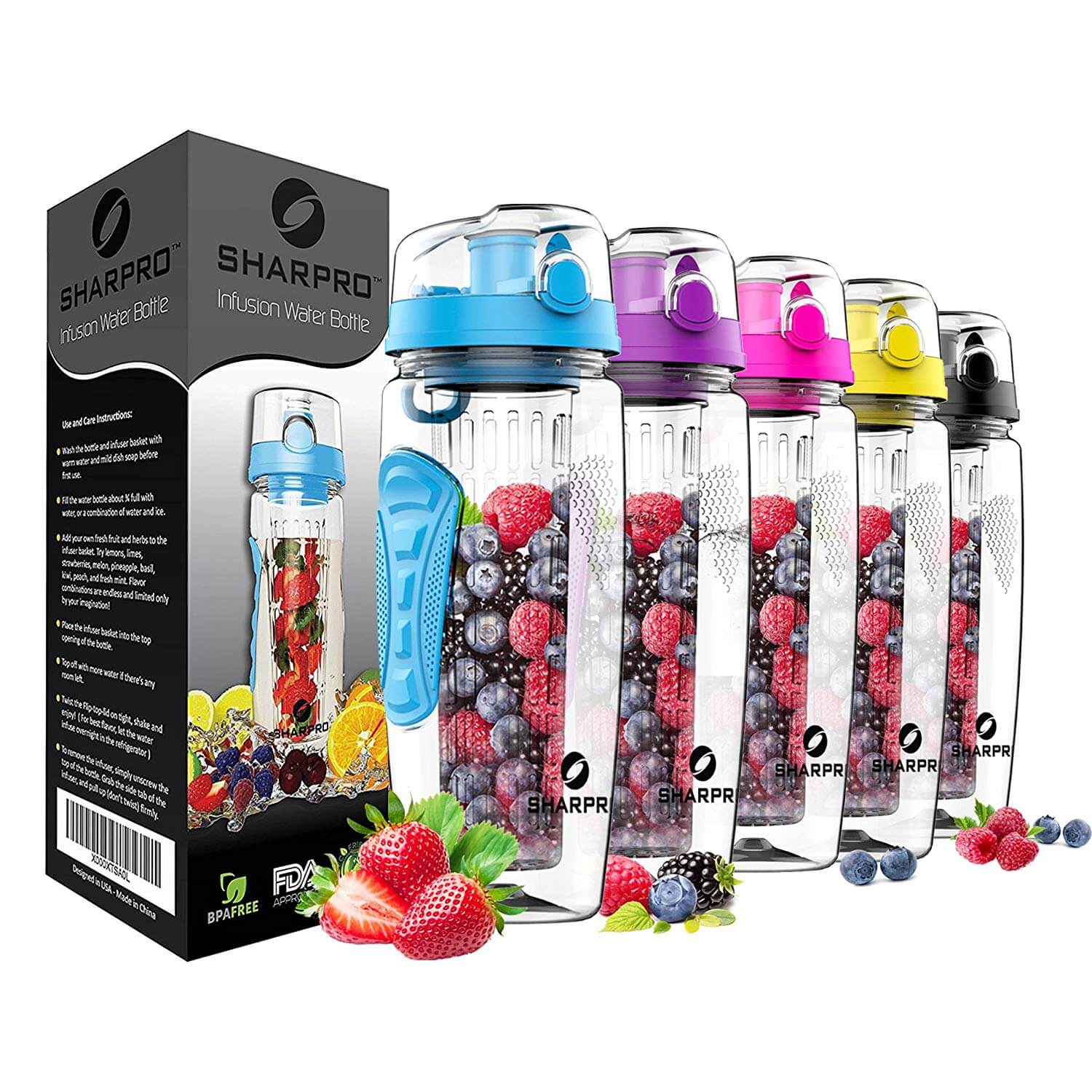 sharpro 32 oz. Infuser Water Bottles