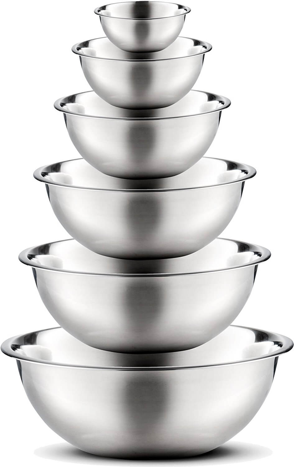 FineDine Superior Glass Mixing Bowls with Lids - 8-Piece Mixing Bowl Set with BPA-Free Lids Space-Saving Nesting Bowls - Easy Grip & Stable Design