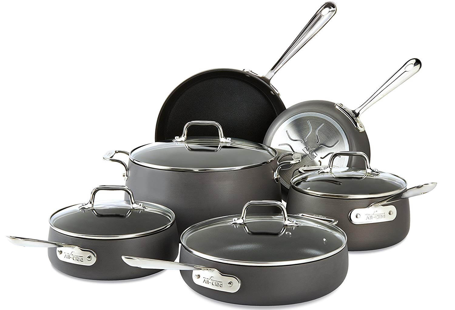All-Clad E785SC64 Hard Anodized Non-stick Cookware Set