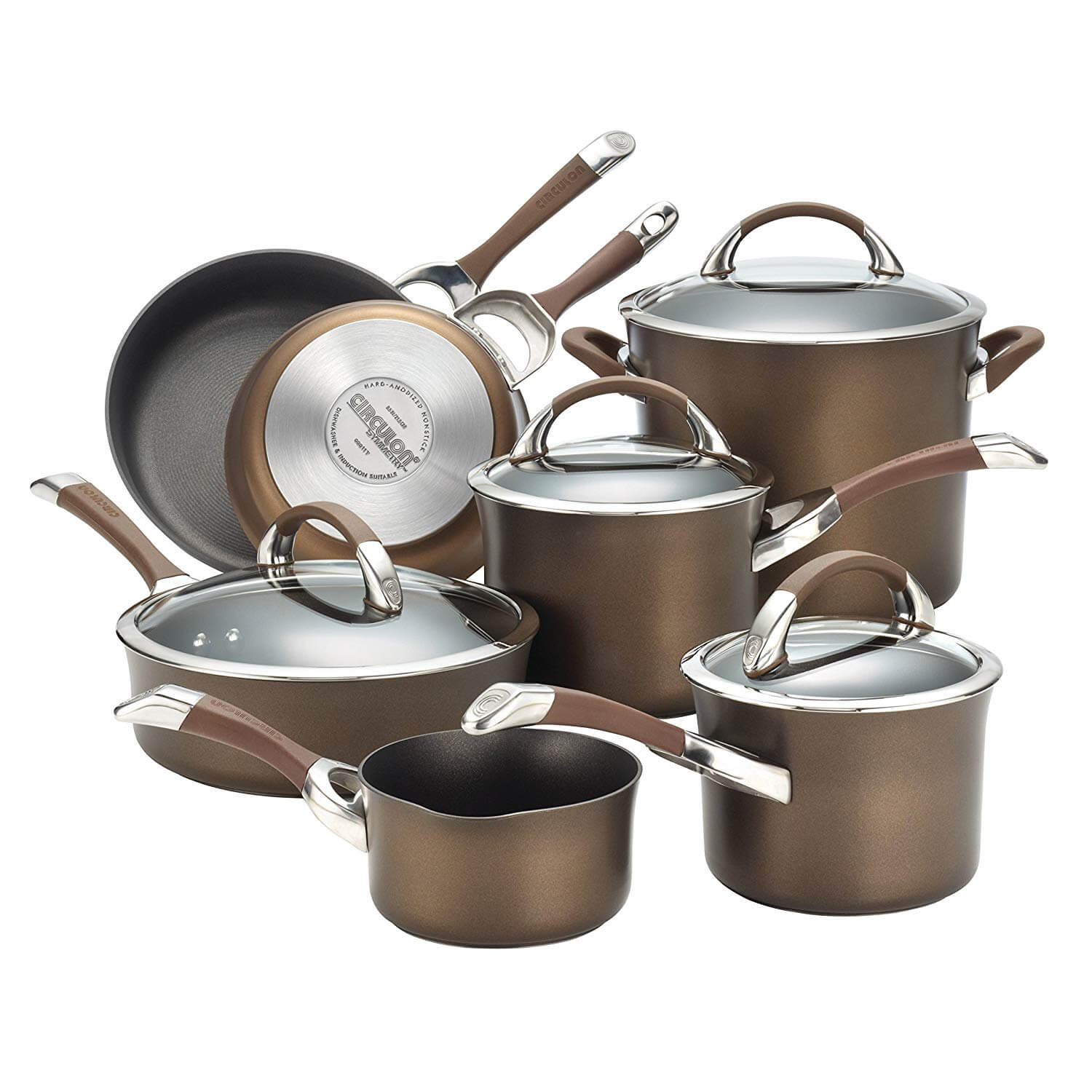 Circulon Symmetry Hard Anodized Non-stick Chocolate Cookware Set