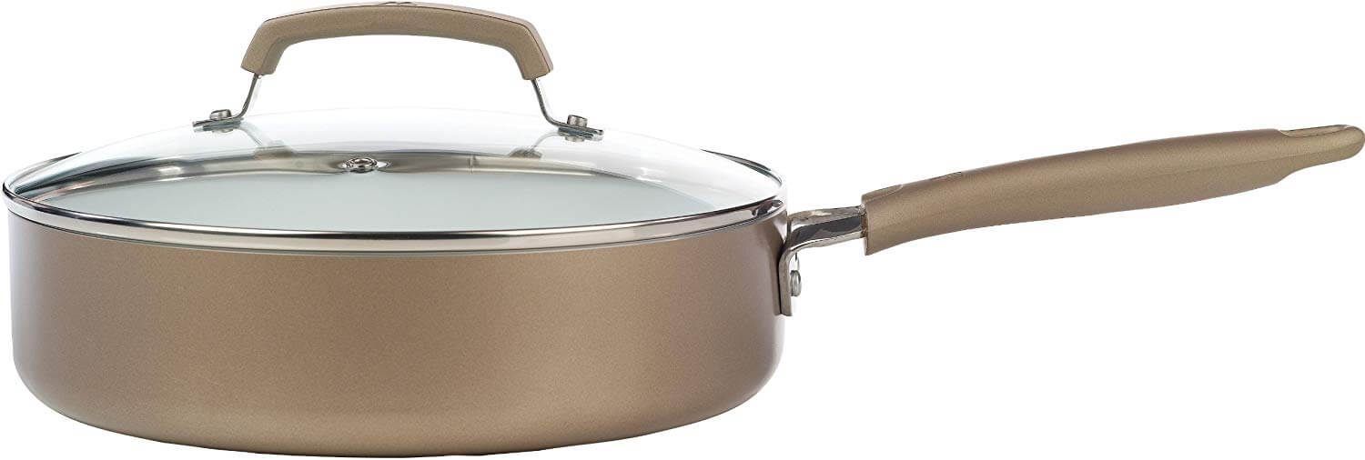 WearEver C94433 Pure Living Gold Ceramic Jumbo Cooker, 3.5-Quart