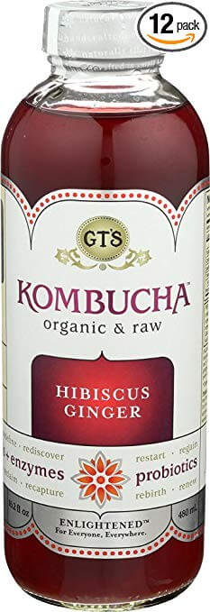 GT’s Hibiscus Ginger Kombucha