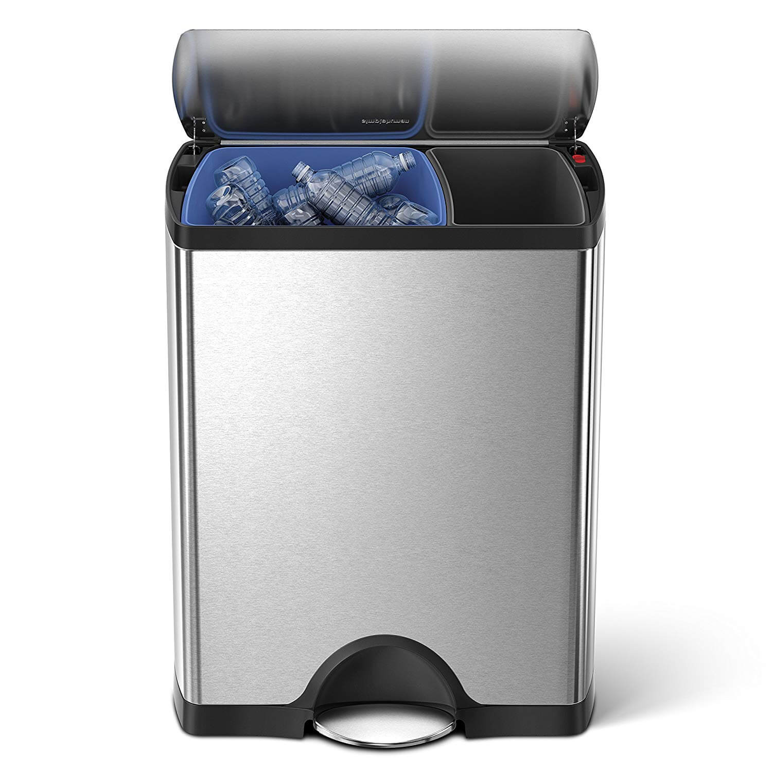 Simplehuman 12.2 Gallon Stainless Steel Dual Compartment Trash Can