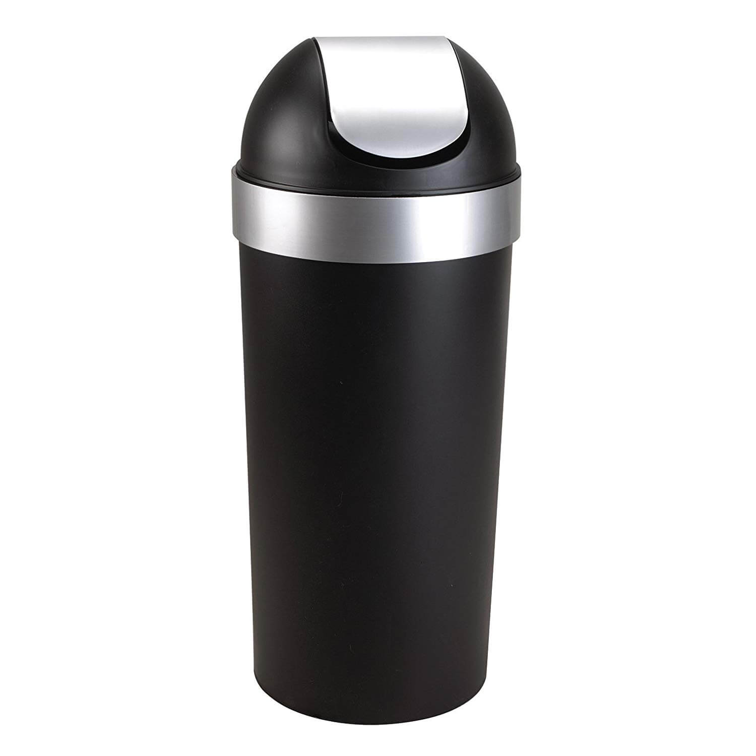 ​Umbra Venti 16 Gallon Black Nickel Swing Top Trash Can