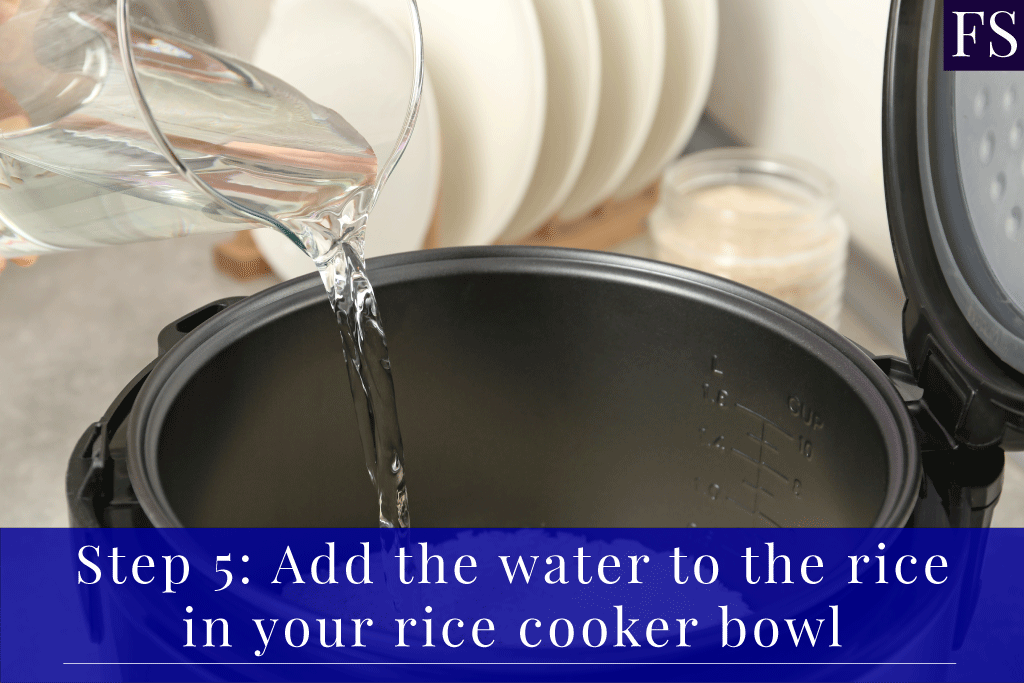 Step-5-Add-the-water-to-the-rice-in-your-rice-cooker-bowl Step 5: Add the water to the rice in your rice cooker bowl