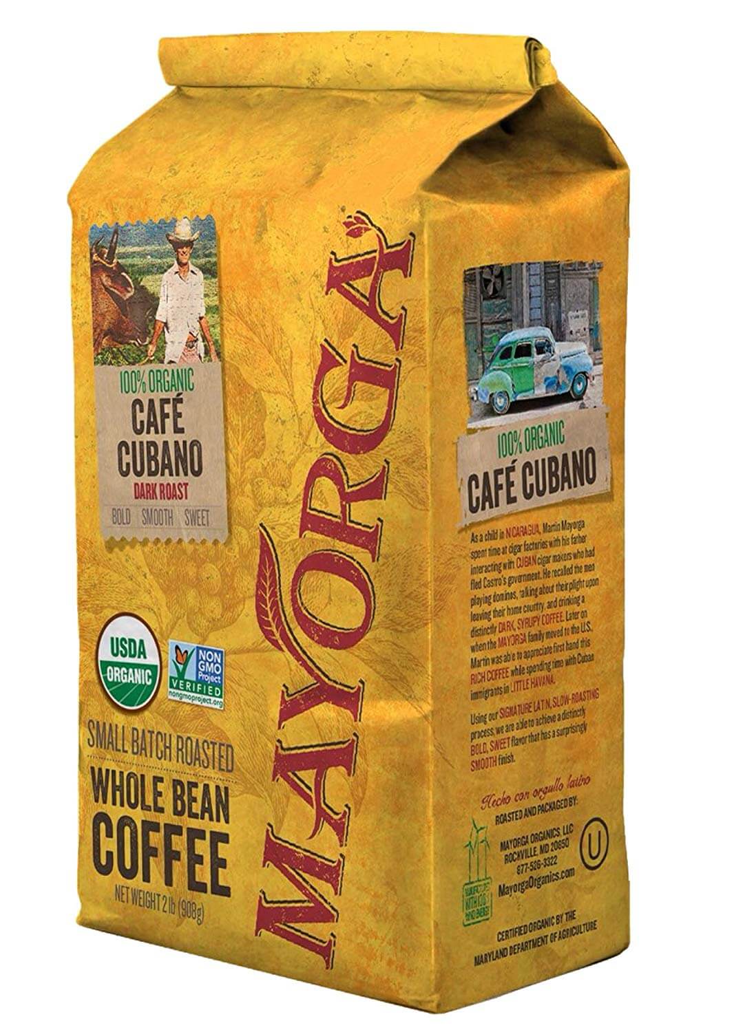 Mayorga Café Cubano Dark Roast Whole Bean