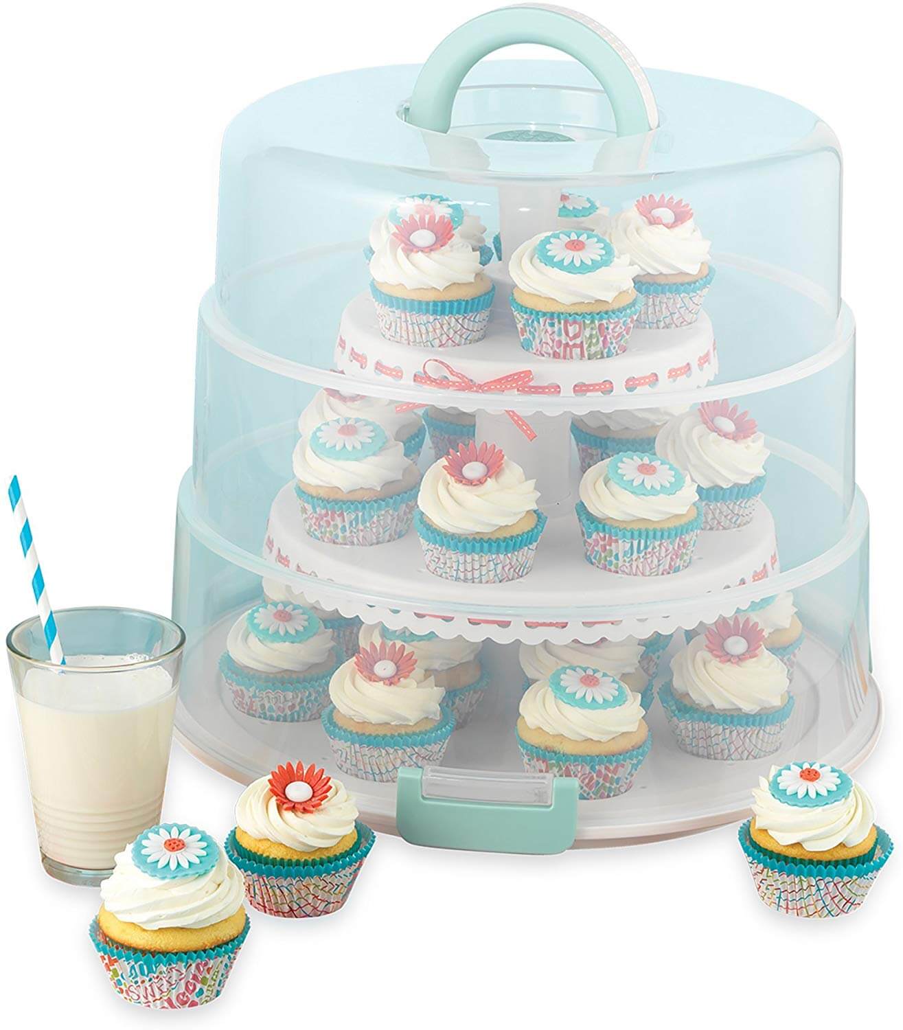 Sweet Creations 3 Tier Collapsible Cupcake and Cakedrop Display Carrier