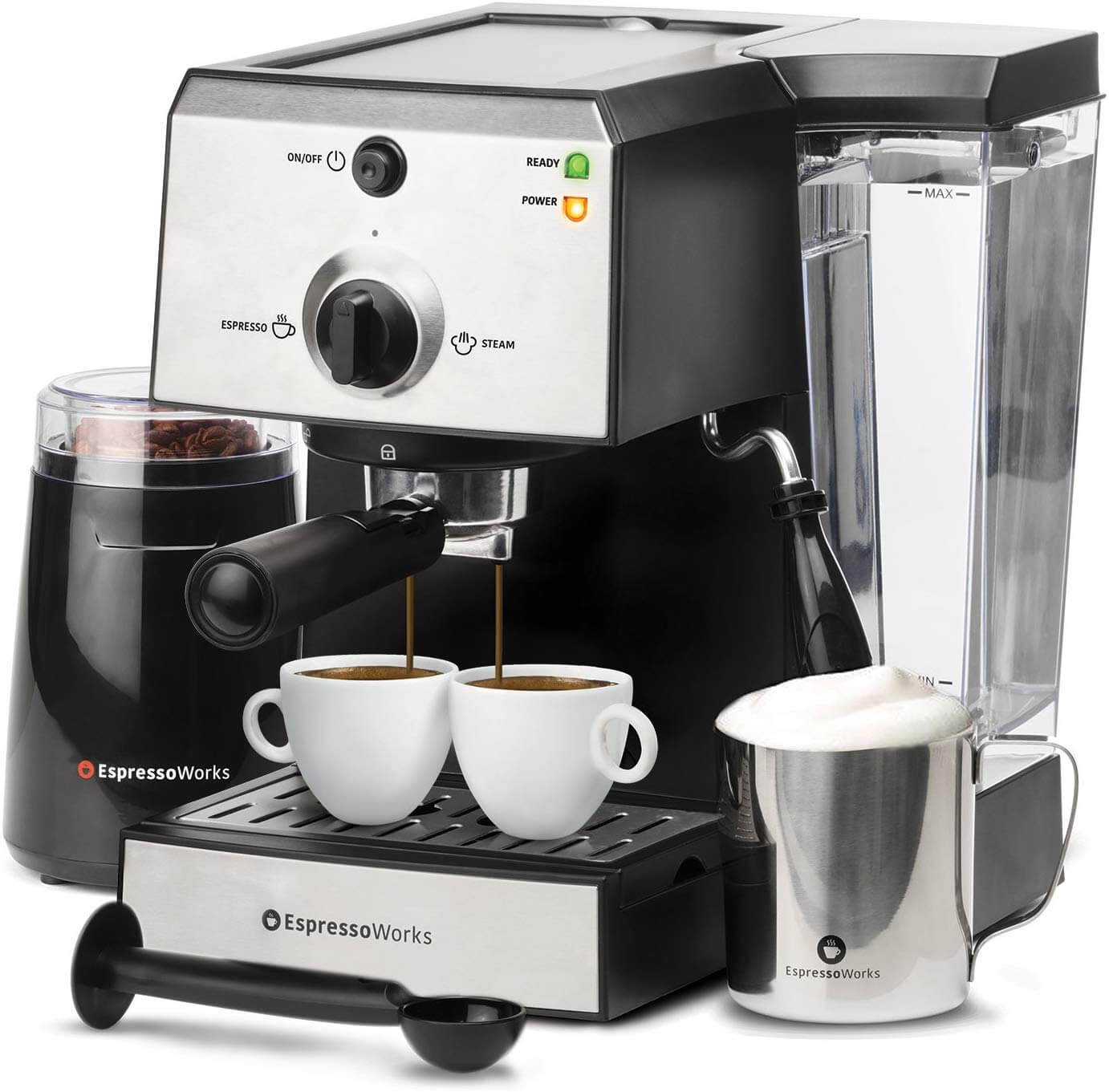 EspressoWorks All-In-One Espresso Machine and Cappuccino Maker