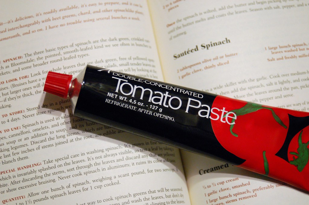 Tubed tomato paste