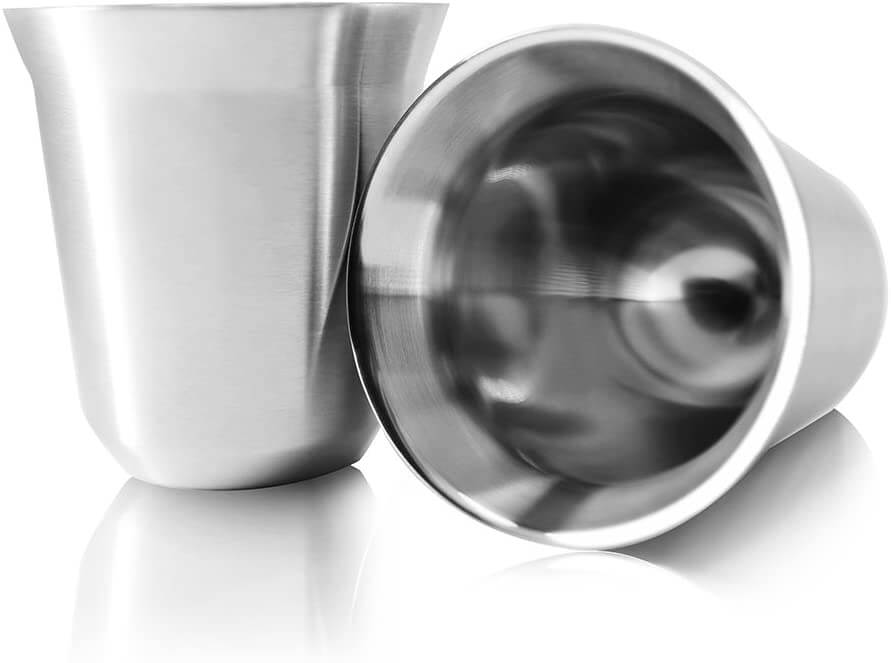 Tombert Stainless Steel Double-Wall Vacuum-Insulated Espresso Cups Tombert Stainless Steel Double-Wall Vacuum-Insulated Espresso Cups