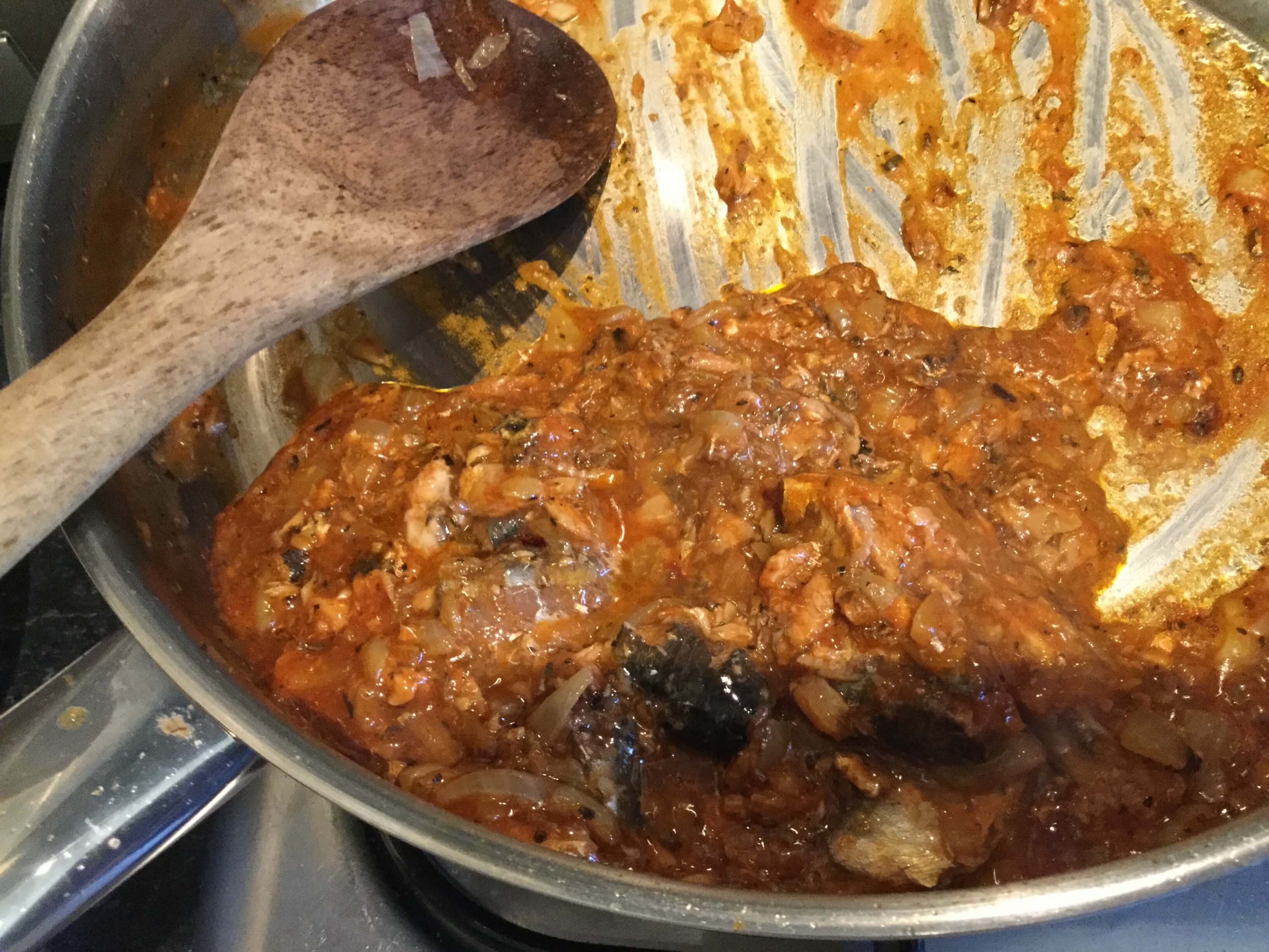 Simmer on low for one to two minutes while stirring