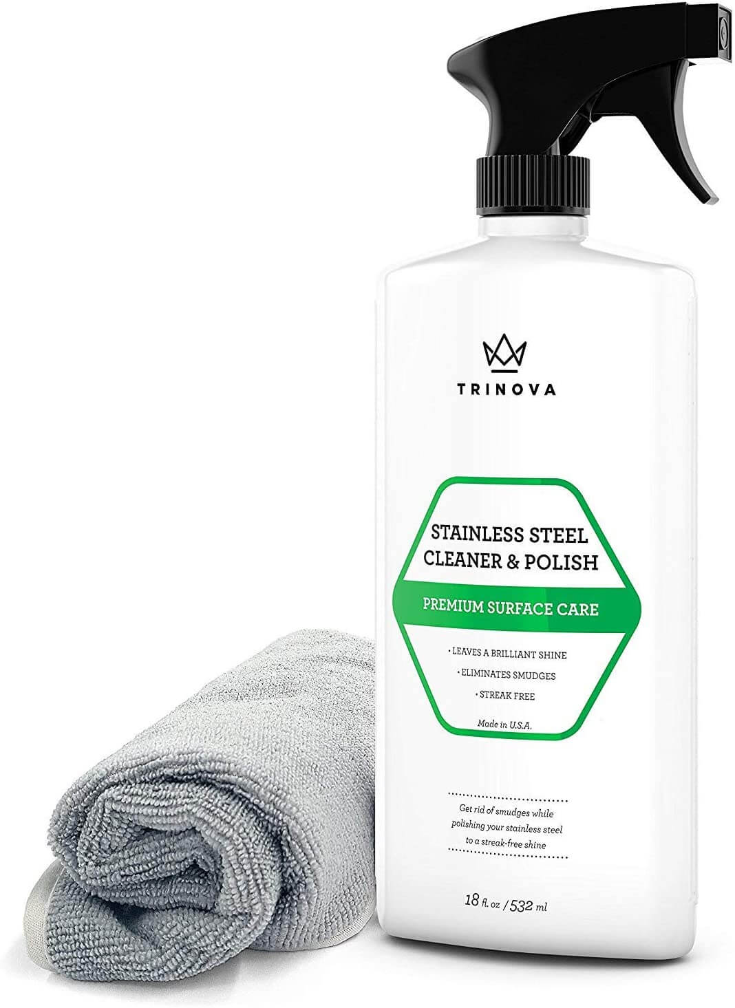 TriNova Premium Stainless Steel Cleaner and Polish