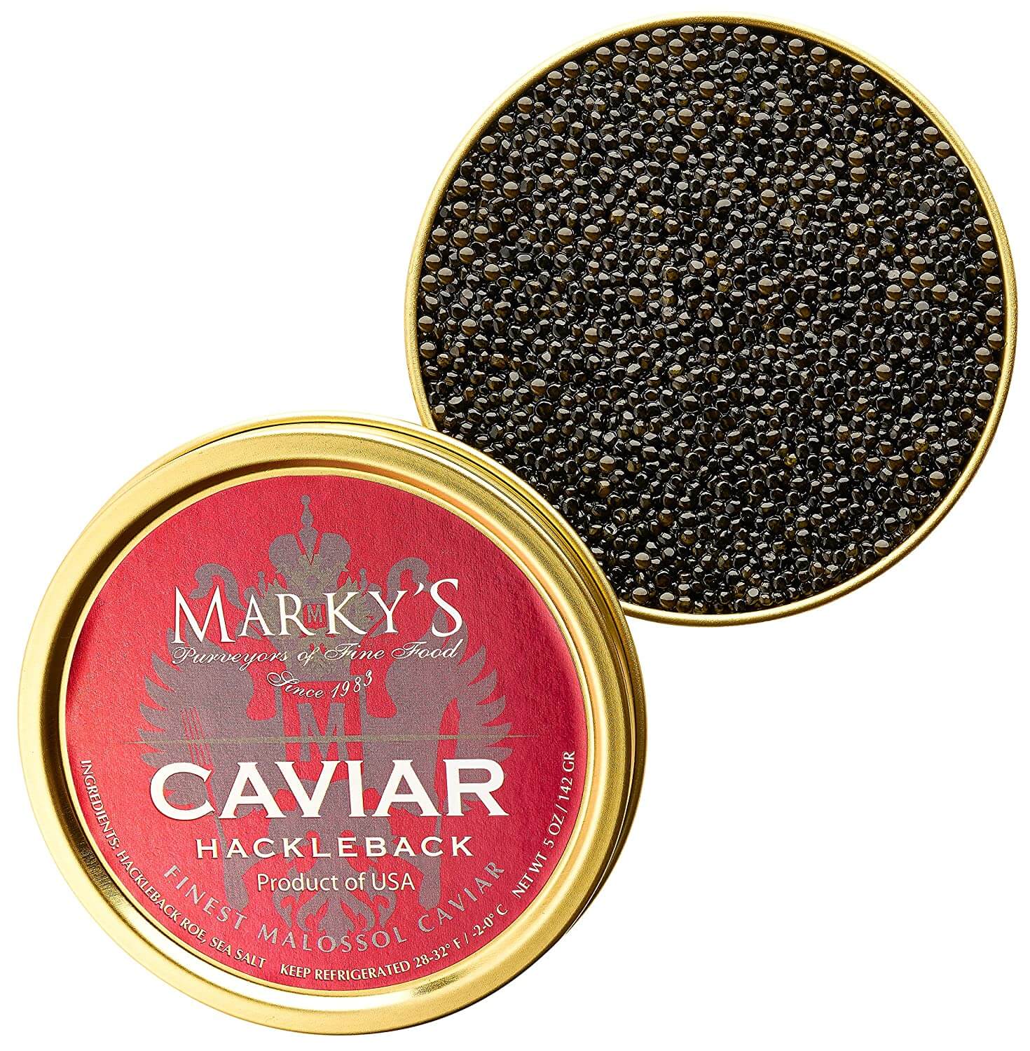 Marky’s Hackleback Black American Sturgeon Caviar