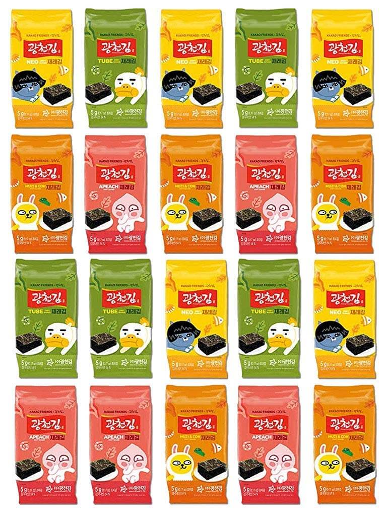 Kwangcheonkim Kim Nori Kakao Friends Roasted Seasoned Seaweed Snacks