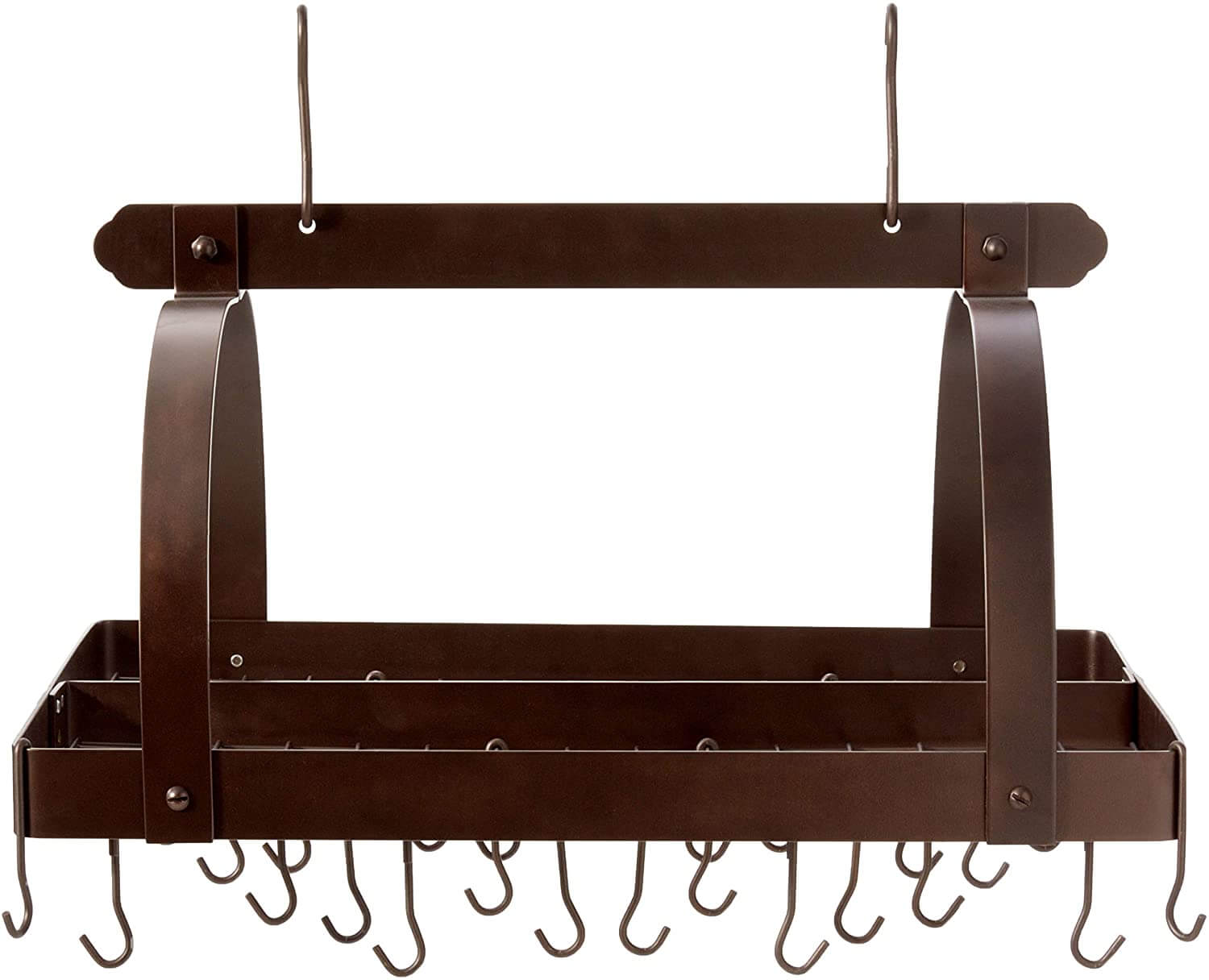 Old Dutch Rectangular Hanging Pot Rack with Grid