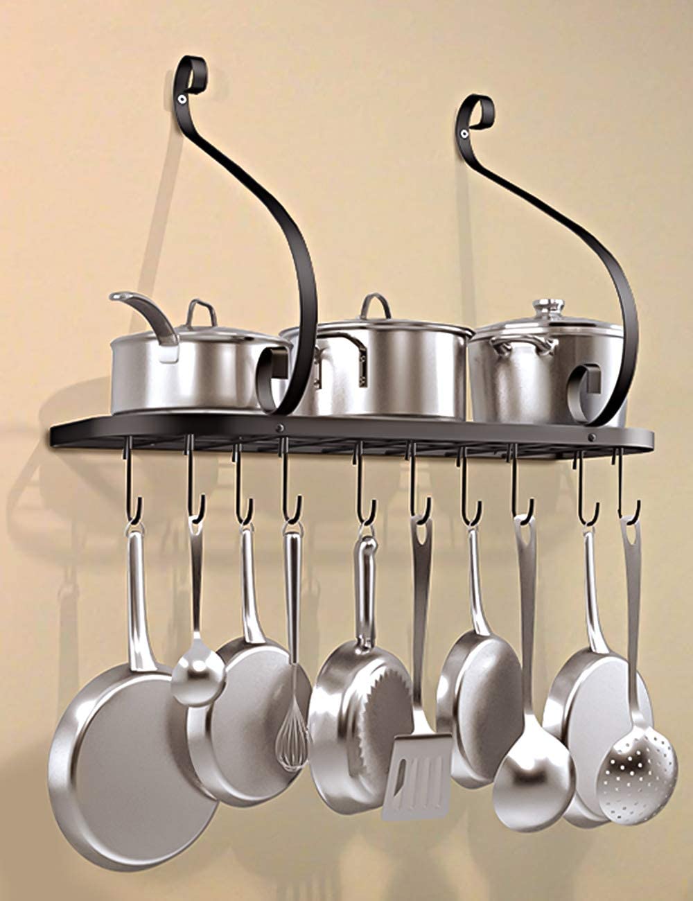 VDOMUS Wall Mount Pot Pan Rack