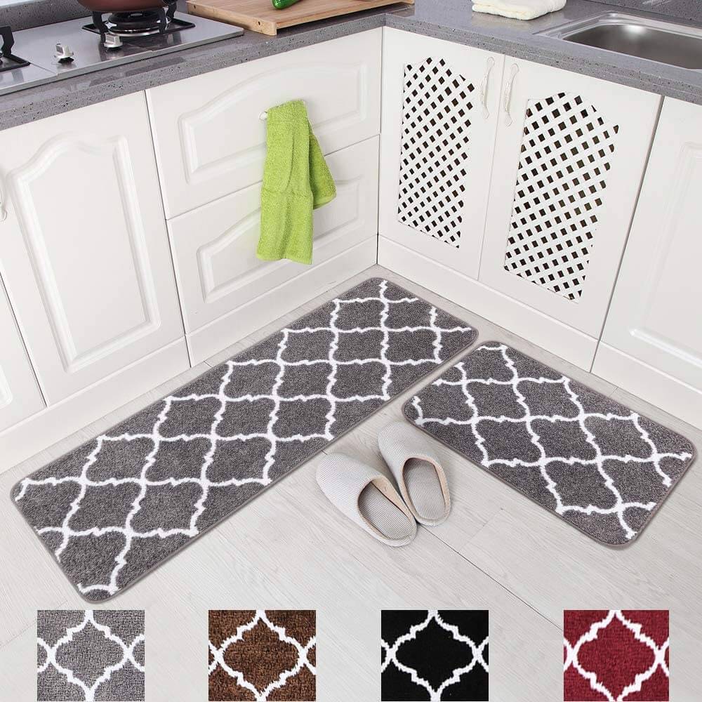 Carvapet 2 Pieces Microfiber Rug Set