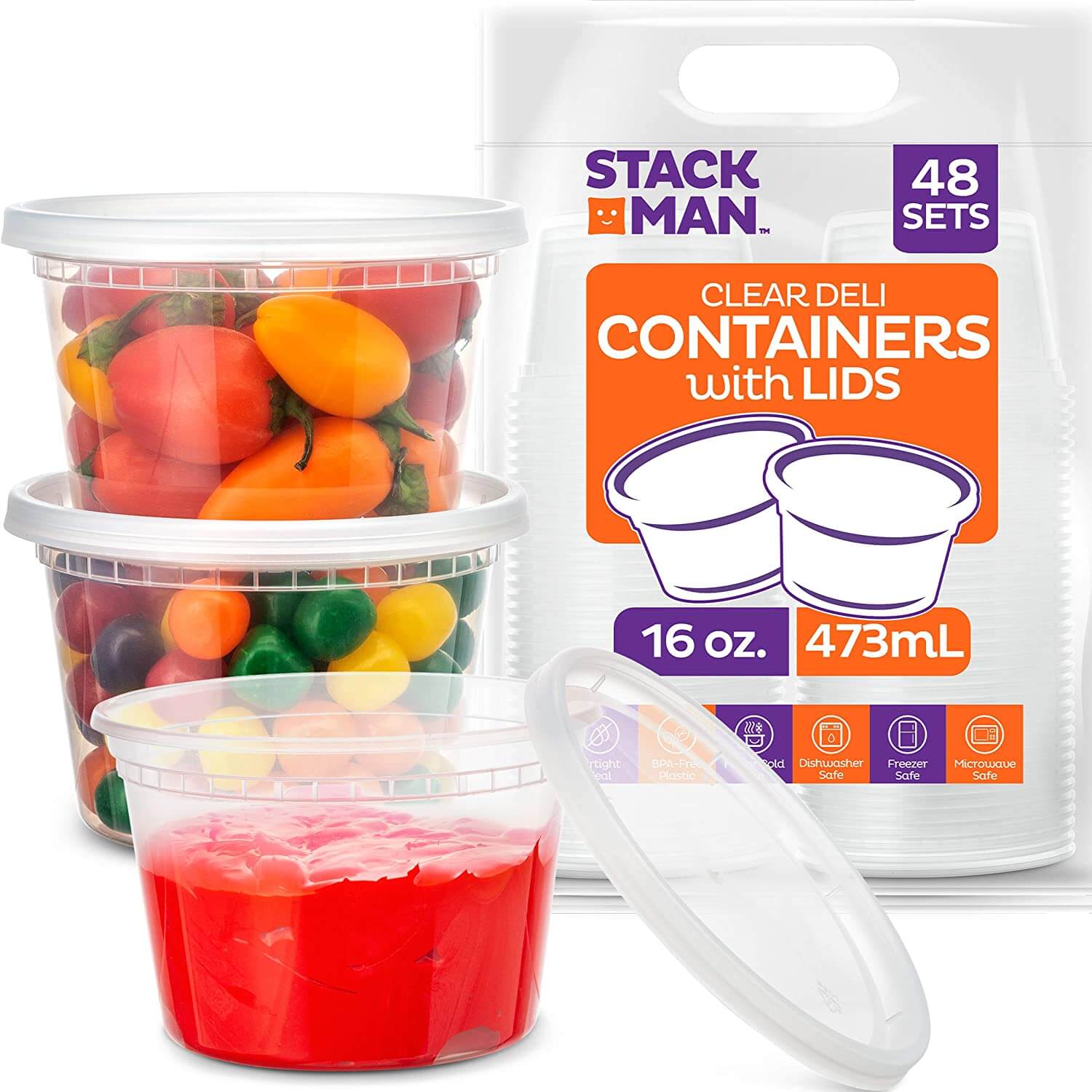 Stack Man Freezer Container