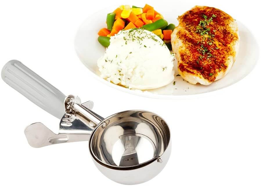 Solula-Stainless-Large-Muffin-Scoop, Large Cupcake Muffin Batter Dispenser,  Large Ice Cream Cupcake Muffin Batter Scoop, Food-grade 18/8 Stainless  Steel, Size 10