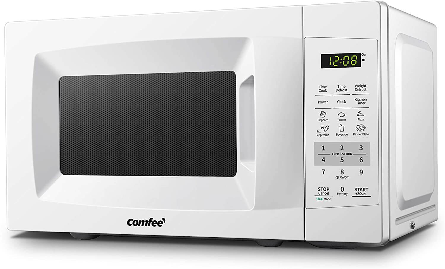 COMFEE' Retro Small Microwave Oven With Compact Size, 9 Preset Menus,  Position-Memory Turntable, Mute Function, Countertop Perfect For Spaces,  0.7 Cu