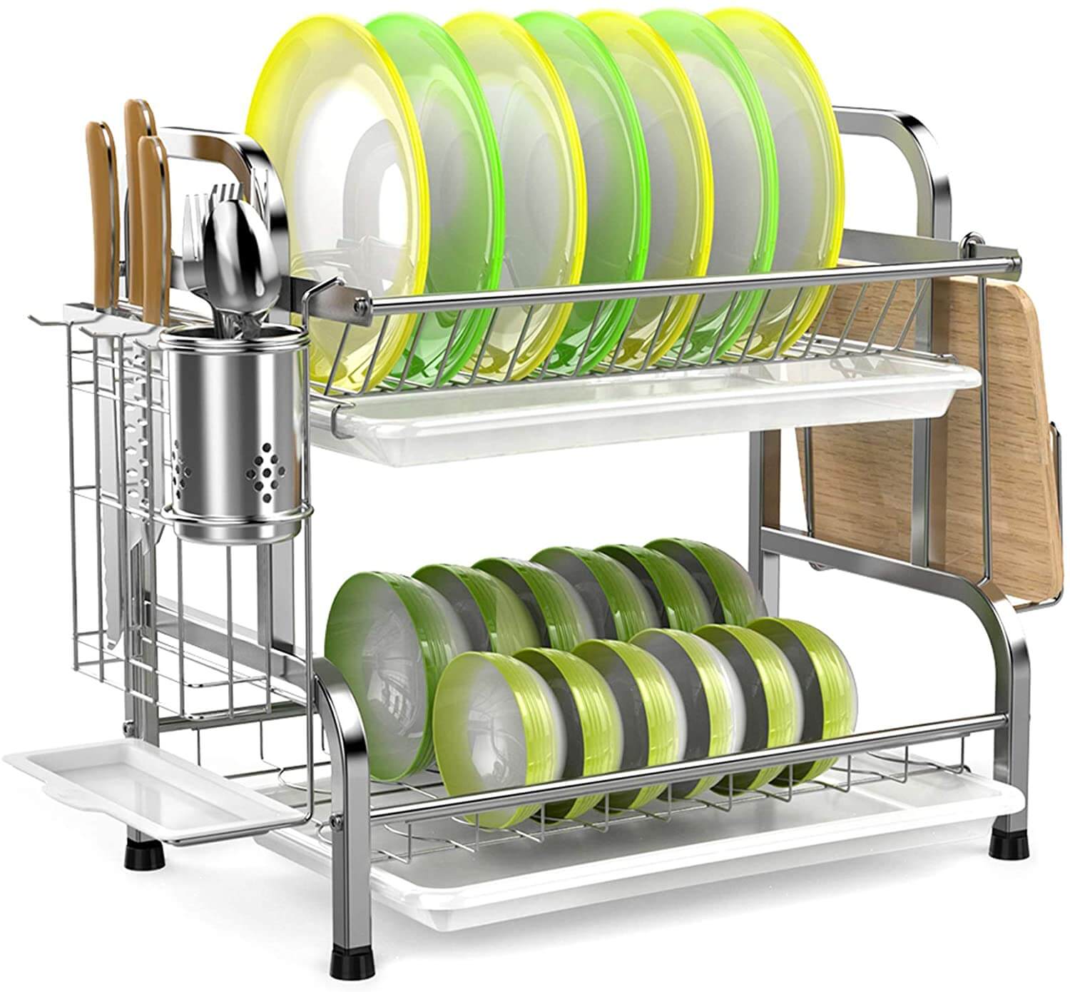 PremiumRacks Stainless Steel Over The Sink Dish Rack - Roll Up - Durab