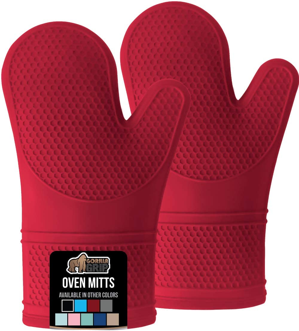 Gorilla Grip Premium Silicone Oven Mitt Set