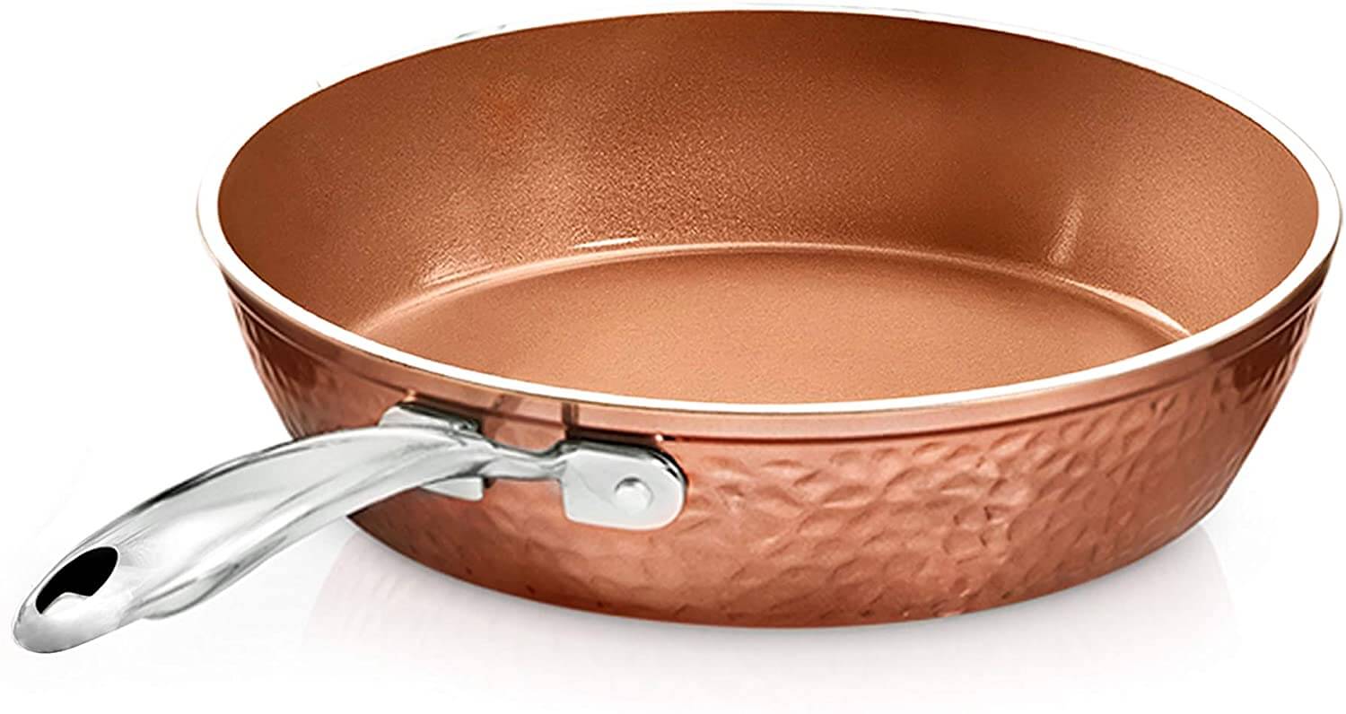 Gotham Steel 12” Nonstick Hammered Copper Fry Pan