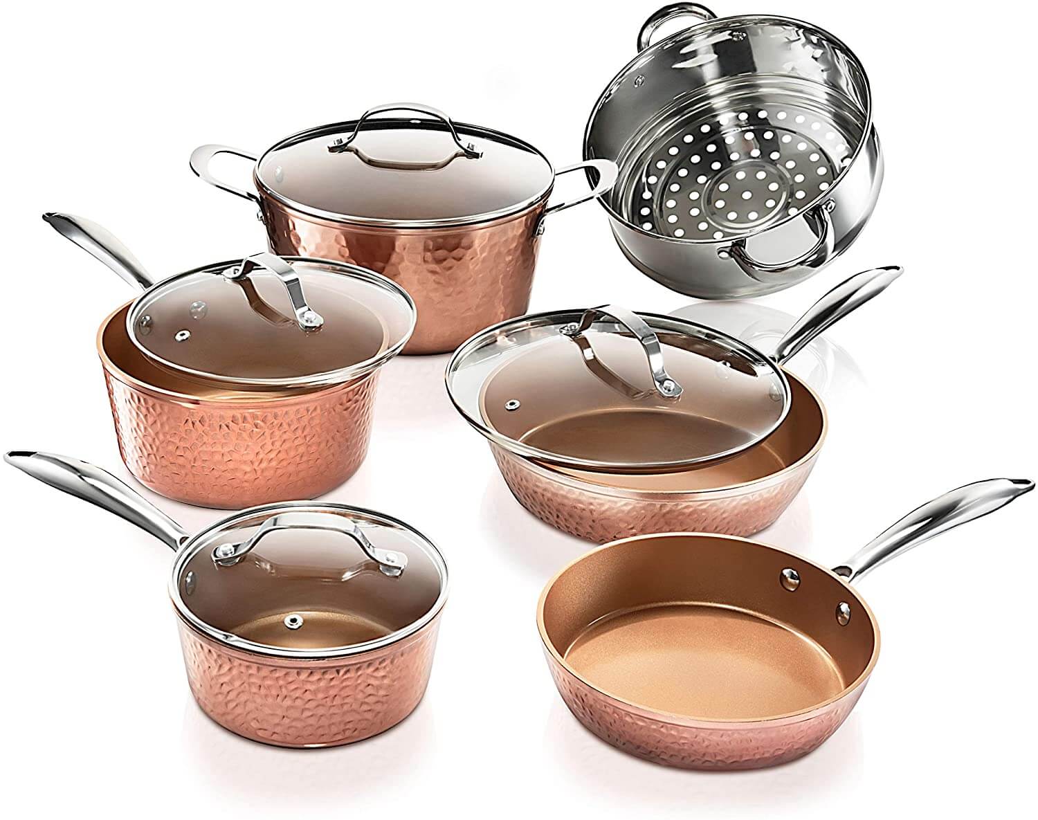 Gotham Steel Premium Hammered Cookware Set