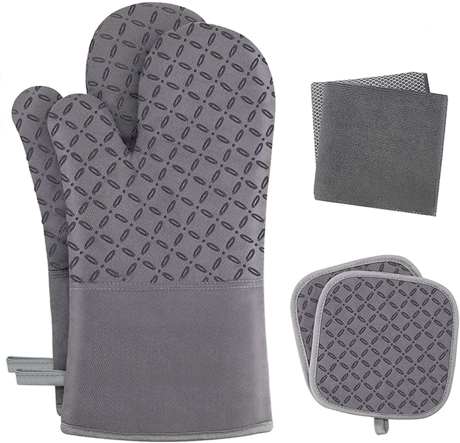KEGOUU Oven Mitts and Pot Holders Set